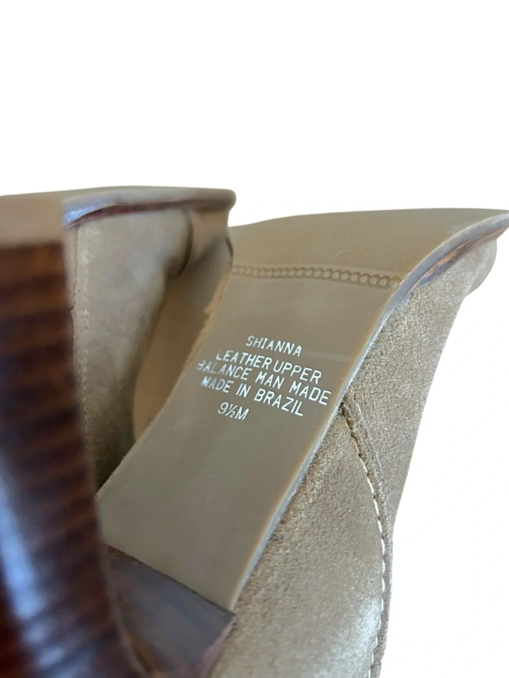 Canyon River Blues Vintage Y2k Brown Suede Blade Heel Boots Womens 9.5 - Picture 9 of 10